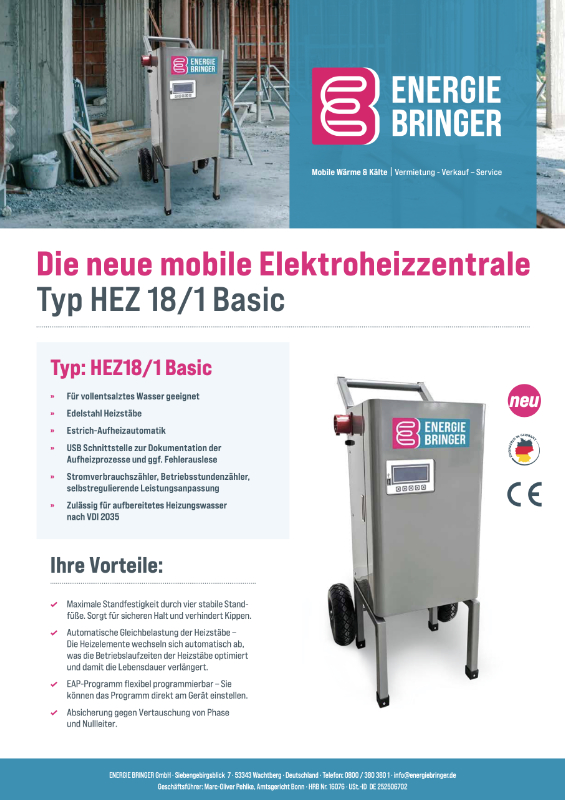 ENERGIE BRINGER Infoblatt HEZ 18/1 Basic